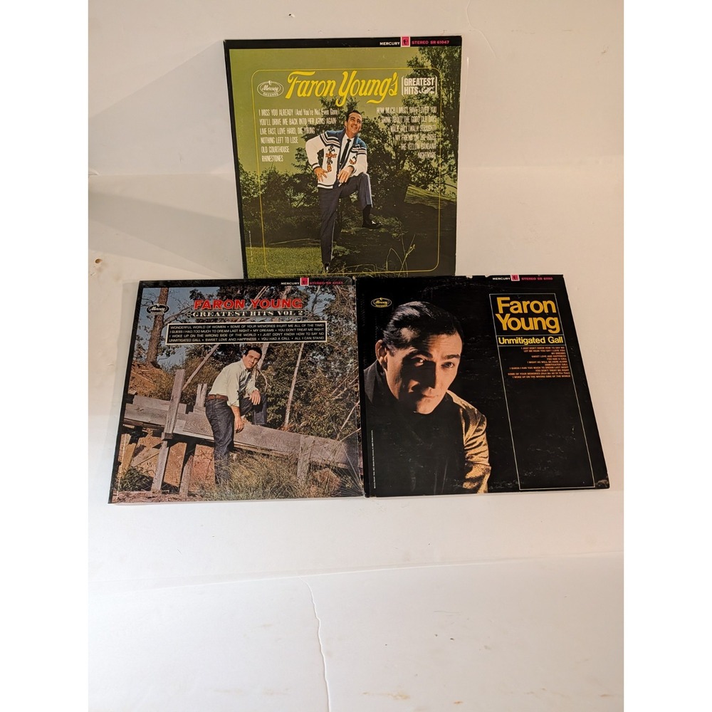 Lot 3 - Faron Young LP Vinyl Record Lot Mercury Stereo Country Music 1960s